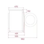 Lavadora carga frontal - Teka WMK 40840 WH, 8 kg, 1400 rpm, 15 programas, Blanco - Imagen 3