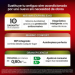 Aire acondicionado Split 1 x 1 - LG LGPLUSWF12X.SET, 3010 fg/h, Función Inverter, Blanco - Imagen 7