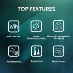 Aire acondicionado Split 1 x 1 - Hisense KC50 Smart Clima, 5000 fg/h, Wi Fi, Autolimpieza, Blanco - Imagen 3