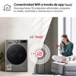 Lavadora secadora - LG F4DR7009AGS.APTQPES, 9 kg + 6 kg, Inox antihuellas - Imagen 7