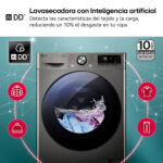 Lavadora secadora - LG F4DR7009AGS.APTQPES, 9 kg + 6 kg, Inox antihuellas - Imagen 9