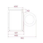 Lavadora carga frontal - Teka WMK 40740, 7 kg, 1200 rpm, 15 programas, Motor inverter, Electrónica con display digital, Inox - Imagen 3