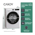 Lavadora carga frontal - CANDY BR 49SBL8-S, 9 kg, 1400 rpm, 16 programas, Blanco - Imagen 2