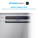 Lavavajillas - Candy Rapido' CF 5C7F1X, 15 servicios, 8 programas, Inicio Diferido, Motor Inverter, 60 cm, Conectividad Wi-Fi, Inox - Imagen 10