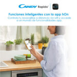 Lavavajillas - Candy Rapido' CF 5C7F1X, 15 servicios, 8 programas, Inicio Diferido, Motor Inverter, 60 cm, Conectividad Wi-Fi, Inox - Imagen 8