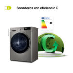 Secadora bomba de calor - LG RH90V9PV2N, Independiente, 9kg, 14 programas, Acero Inoxidable - Imagen 3