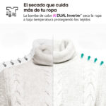 Secadora bomba de calor - LG RH90V9PV2N, Independiente, 9kg, 14 programas, Acero Inoxidable - Imagen 5