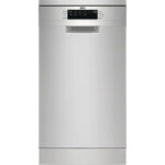 Lavavajillas - AEG FFB62427ZM, 9 servicios, 9 programas, 45 cm, Brazo aspersor doble, Inox