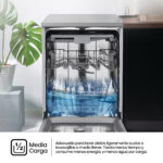Lavavajillas - Hisense HS623D10X, 14 servicios, 7 programas, 60 cm, Media Carga, Tercera bandeja, Inox - Imagen 9
