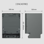 Lavavajillas - Samsung DW60A8050FS/EF, 14 servicios, 8 programas, 59.5 cm, Sistema AutoOpen, Extra Silence, WiFi, Inox - Imagen 8