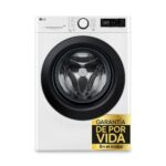 Lavadora carga frontal - LG F4WR5009A6W, Serie 500, 9kg, 1400rpm, 12 programas, AI Direct Drive™, vapor Steam™, Blanco