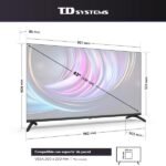 TV DLED 43" - TD SYSTEMS M43C21GLE Hey Google, UHD 4K, Arm Cortex A55x4, Smart TV, DVB-T2 (H.265), Negro - Imagen 8