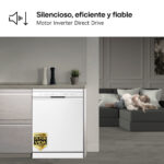 Lavavajillas - LG DF355FW, 14 servicios, 9 programas, 60 cm, LED táctil, Tercera bandeja, QuadWash™, ThinQ™, Blanco - Imagen 10