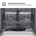 Lavavajillas - LG DF355FP, 14 servicios, 9 programas, 60 cm, LED táctil, Tercera bandeja, QuadWash™, Acero inoxidable - Imagen 8