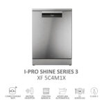 Lavavajillas - Haier I-Pro Shine Series 3 XF 5C4M1X, 15 servicios, 10 programas, 60 cm, Motor Inverter, Wi-Fi, Inox - Imagen 7