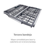 Lavavajillas - Haier I-Pro Shine Series 3 XF 5C4M1X, 15 servicios, 10 programas, 60 cm, Motor Inverter, Wi-Fi, Inox - Imagen 9