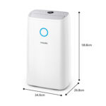 Deshumidificador - PHILIPS 3000 series DE3306/11, 4 l, 150 m³, Gris claro, Blanco - Imagen 7