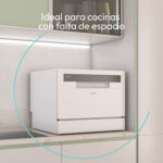 Lavavajillas compacto - Candy Rapido' CP 6E51LW, 6 servicios, 5 programas, 45 cm, Media carga, Blanco - Imagen 6