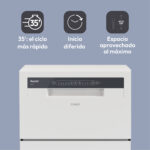 Lavavajillas compacto - Candy Rapido' CP 6E51LW, 6 servicios, 5 programas, 45 cm, Media carga, Blanco - Imagen 7