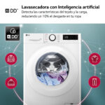 Lavadora secadora - LG F4DR5009A3W, Serie 500, 9kg/6kg, 1400 rpm, 12 programas, Blanco - Imagen 5