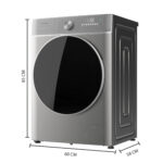 Lavadora carga frontal - Cecotec Bolero DressCode 10800 Inverter Steel A, 10 kg, 1400 rpm, Motor Inverter Plus, Detector de carga, Steel - Imagen 4