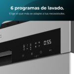 Lavavajillas - Cecotec Bolero Aguazero 6200 Inox D, 14 servicios, 6 programas, 60 cm, Electronic Aqua Stop, Turbo Dry+, Inox - Imagen 8