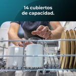 Lavavajillas - Cecotec Bolero Aguazero 6200 Inox D, 14 servicios, 6 programas, 60 cm, Electronic Aqua Stop, Turbo Dry+, Inox - Imagen 9
