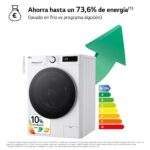 Lavadora secadora - LG F2DR5S09A1W, 9 kg+5 kg, 1200 rpm, 12 programas, Blanco - Imagen 3
