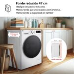 Lavadora secadora - LG F2DR5S09A1W, 9 kg+5 kg, 1200 rpm, 12 programas, Blanco - Imagen 8