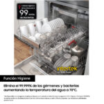 Lavavajillas - Samsung DW60A8050FB/ET, 14 servicios, 8 programas, 59.8 cm, WiFi, Función Higiene, Negro - Imagen 4