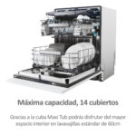 Lavavajillas integrable - Haier I-Pro Shine Series 6 XS 4A4M3PB, 14 servicios, 10 programas, 60 cm, Wi-Fi + Bluetooth, Sin panelar - Imagen 10