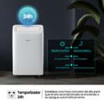 Aire acondicionado portátil - Hisense APC09QC, 2236 fg/h, 3 velocidades, Deshumidificador, Super Cool, Mando a distancia, Kit Ventana, Wi-Fi, Blanco - Imagen 10