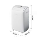Aire acondicionado portátil - Hisense APC09QC, 2236 fg/h, 3 velocidades, Deshumidificador, Super Cool, Mando a distancia, Kit Ventana, Wi-Fi, Blanco - Imagen 2