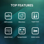 Aire acondicionado portátil - Hisense APC09QC, 2236 fg/h, 3 velocidades, Deshumidificador, Super Cool, Mando a distancia, Kit Ventana, Wi-Fi, Blanco - Imagen 5