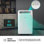 Aire acondicionado portátil - Hisense APC09QC, 2236 fg/h, 3 velocidades, Deshumidificador, Super Cool, Mando a distancia, Kit Ventana, Wi-Fi, Blanco - Imagen 7