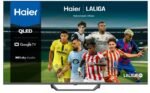 TV QLED 55" - Haier S80E Series H55S80EUX, Smart TV (Google TV), HDR 4K, Direct LED, Dolby Audio, Dbx-tv, Negro