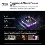 TV OLED 97" - LG OLED97G45LW, UHD 4K, Procesador Inteligente 4K α11, Smart TV, DVB-T2 (H.265), Gallery Design, Negro, Instalación incluida - Imagen 8