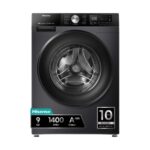 Lavadora carga frontal - Hisense WF3S9043BB3, 9 Kg, 1400 rpm, 14 programas, WiFi&Bluetooth, Clase A-30% Negro