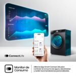 Lavadora carga frontal - Hisense WF3S9043BB3, 9 Kg, 1400 rpm, 14 programas, WiFi&Bluetooth, Clase A-30% Negro - Imagen 5