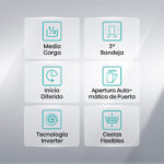 Lavavajillas - Hisense HS543D10X, 11 servicios, 8 programas , 44.8 cm, Motor Inverter, Tercera bandeja, Inox - Imagen 4