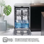 Lavavajillas - Hisense HS543D10X, 11 servicios, 8 programas , 44.8 cm, Motor Inverter, Tercera bandeja, Inox - Imagen 5