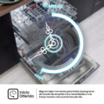 Lavavajillas - Hisense HS543D10X, 11 servicios, 8 programas , 44.8 cm, Motor Inverter, Tercera bandeja, Inox - Imagen 7