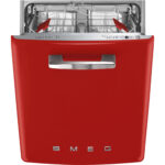 Lavavajillas integrable - Smeg STFABRD3, 13 cubiertos, 11 Programas, 59.8 cm de ancho, Rojo