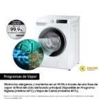 Lavadora carga frontal - Samsung WW90DG6U85LEU3, 9 kg, 1400 rpm, Autodosificación, AI EcoBubble™, AI Wash, Blanco - Imagen 10