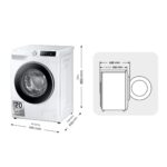 Lavadora carga frontal - Samsung WW90DG6U85LEU3, 9 kg, 1400 rpm, Autodosificación, AI EcoBubble™, AI Wash, Blanco - Imagen 5