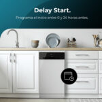 Lavavajillas compacto - Cecotec Bolero Aguazero 4201 E, 11 servicios, 6 programas, 45 cm, Dual Zone Wash, Inicio diferido, White - Imagen 8