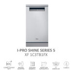 Lavavajillas - Haier I-Pro Shine Series 5 XF1C3TB1FX, 11 servicios, 8 programas, 45 cm, Motor Inverter, Wi-Fi, Inox - Imagen 6