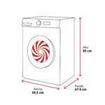 Lavadora Carga Frontal - Haier HW110-BD14397U1S X Series 11, 11Kg, 1400rpm, 16 Programas, Autodosificación, Wi-Fi, Blanco - Imagen 2