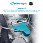 Lavavajillas - Candy Rapido' CF 6B2S3PSX, 16 servicios, 10 programas, 60 cm, Motor Inverter, Wi-Fi, Inox - Imagen 9
