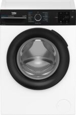 Lavadora carga frontal - Beko Energy Spin BM3WFSU38213, 8 kg, 1200 rpm, 15 Programas, Motor ProSmart Inverter, Función Vapor, Blanco